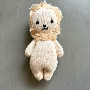 Cuddle + Kind Baby Lion Plush Stuffed Animal Doll Hand Knit Baby Gender Neutral